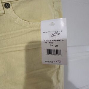 Rich and Skinny Piper Style Yellow Jeans - Size 25
